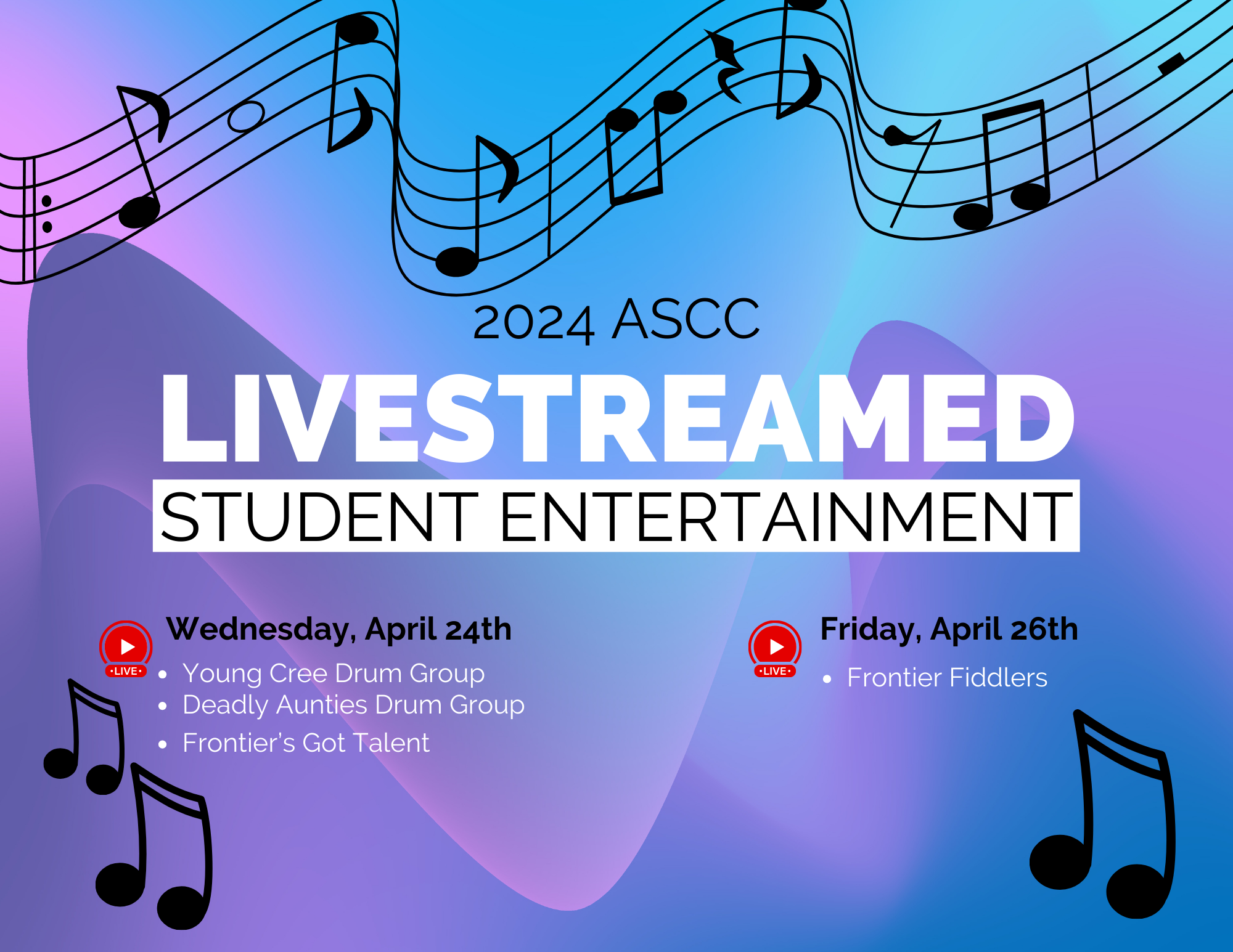 ASCC Livestreamed Student Entertainment  image