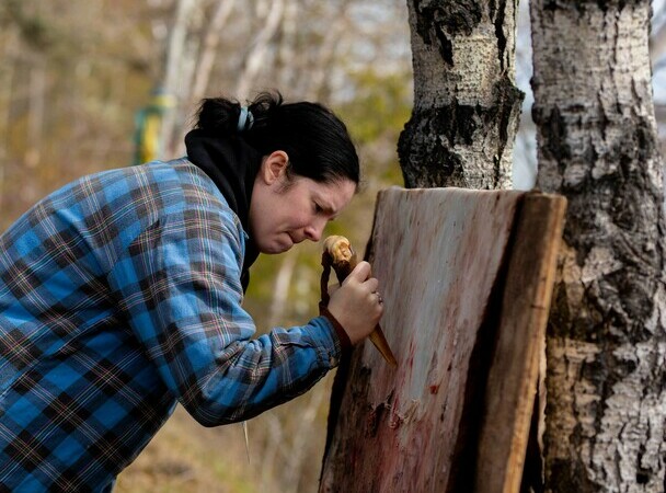 working on hide
