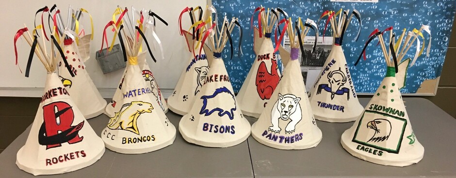 frontier games model teepees for each school